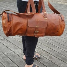 Men's genuine Brown Leather