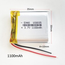 3.7v 1100mAh Lipo Rechargeable