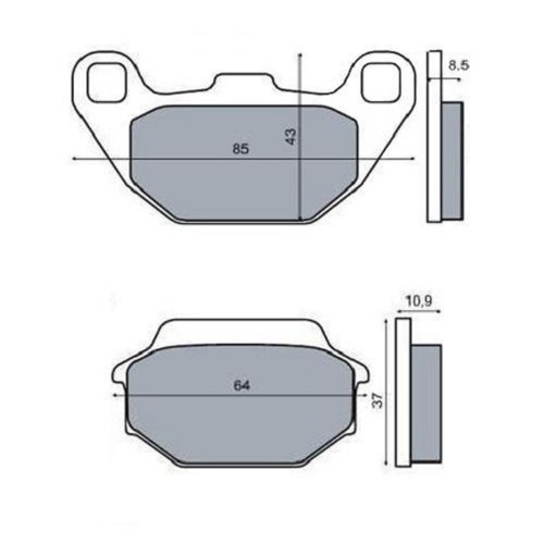 Pair rear brake pads - of,