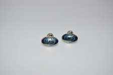 Duchamp London Men's Cufflinks , Tonal Blue  Swirls , BRAND NEW unmarked&unworn