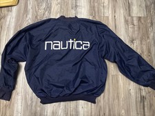 Nautica Sailing Windbreaker Bomber Jacket Blue One Size 