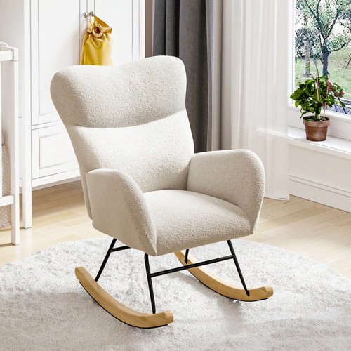 Teddy boucle rocking chair - boucle,
