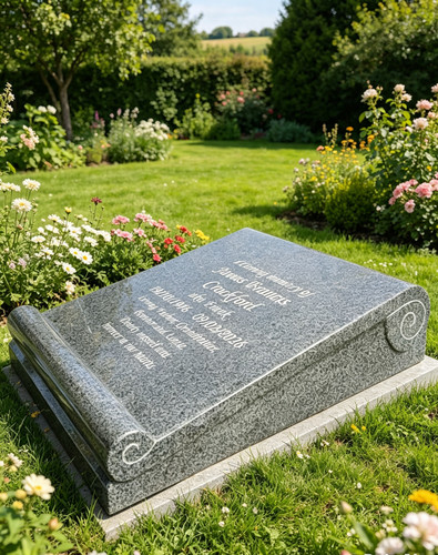 Personalised flat grey granite - personalised,