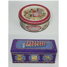 2 Rare Vintage Sweet Tin Bundle Cadburys Fingers & Quality Street 1990s Article