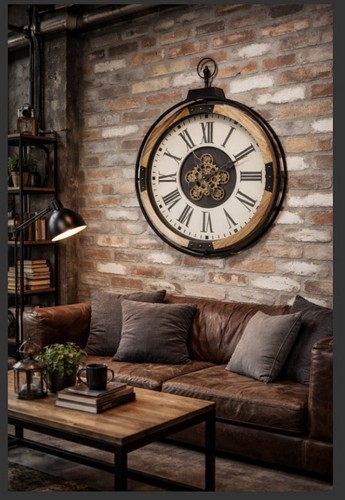 Large industrial wall - industrial, clock