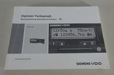Operating Manual / Handbook Siemens VDO Digital Tachograph DTCO1381 From 2007