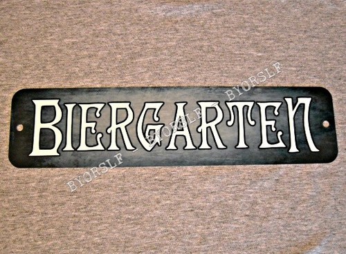Biergarten metal sign - sign,