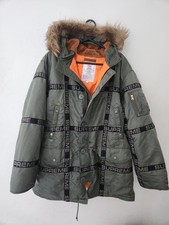 FW18 Supreme Logo Tape N-3B Parka RRP $378 Size L Large jacket olive coat green
