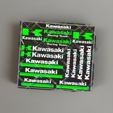 Decals  For Kawasaki Racing Motorcycle Motorbike  Stickers Helmet Fairing white