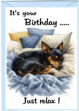 Miniature Pinscher Dog A6 (4"x