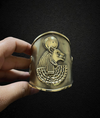 Sekhmet brass bracelet - sekhmet,