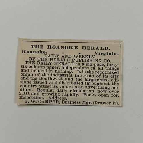 The roanoke herald daily - roanoke,