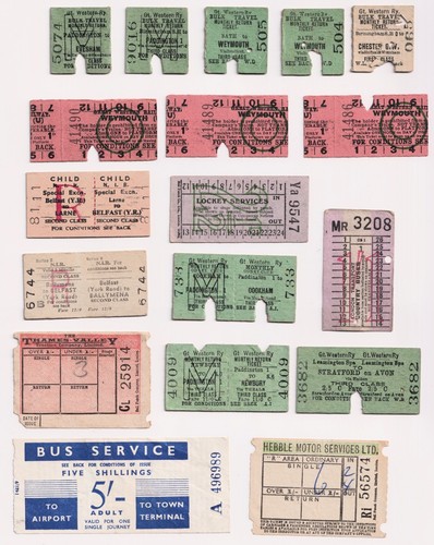 Vintage bus rail tickets - bus,