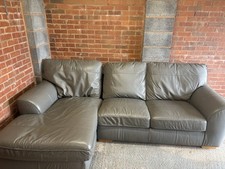 Next Leather Chaise Sofa. Good Condition. Collection Only. Chepstow.