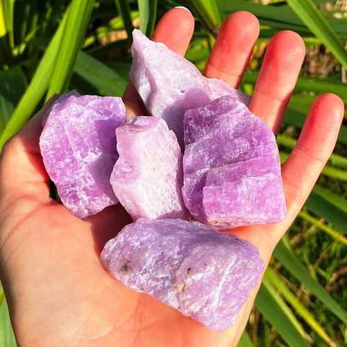 1pc natural kunzite stone - natural,