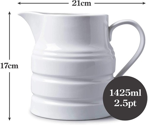 Churn jug white - jug, porcelain