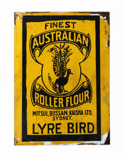 Vintage Lyre Bird Roller Flour