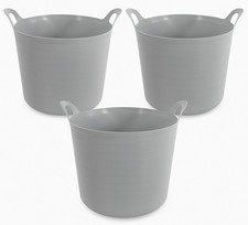 Large Grey Flexi Tubs 27L -