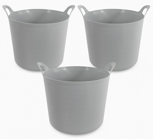 Large grey flexi tubs 27l - large,