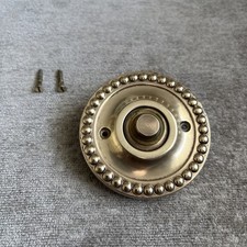 VINTAGE BRASS DOORBELL / SURVANTS PUSH PRESS BELL  
