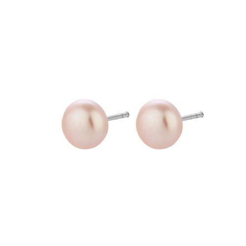 Natural pink pearl stud - natural,
