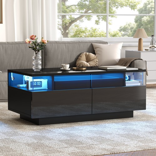 Black coffee table with - black,