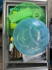 2 Story Hamster Cage Will Accessories, Comes With 2 Feeding Bowls And Bottle.