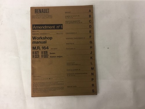 1972 renault amendment 1 - 1972, no