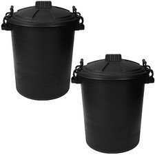 2 x BLACK 50L Heavy Duty