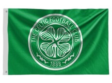CELTIC FC LARGE (5ft x 3ft) FOOTBALL CLUB MAST FLAG