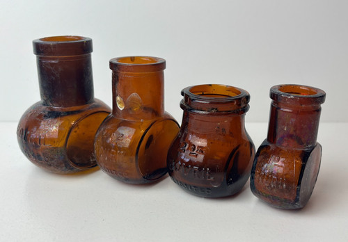 Bovil brown glass jars - 4,