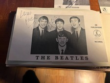 The Beatles 1963 Promo Card Signed Love From The Beatles By Paul McCartney