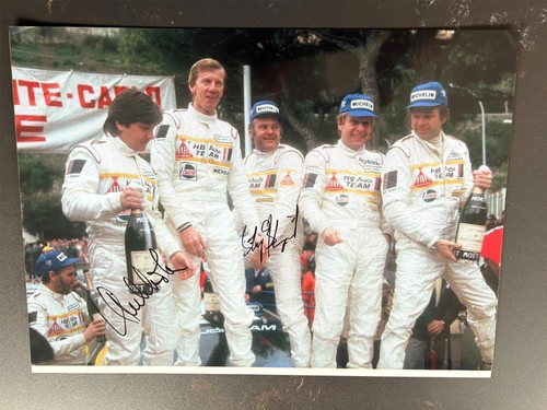 Signed16x12 audi rally team - rally,