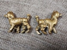 Pair Of Brass Poodles
