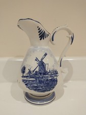 15 cms Tall Collectable Vintage Delfts Blue handmade  Jug Netherlands (Holland)