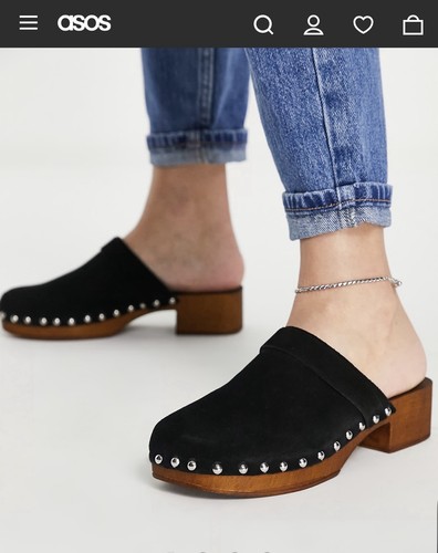 Asos design moon suede clog - asos,