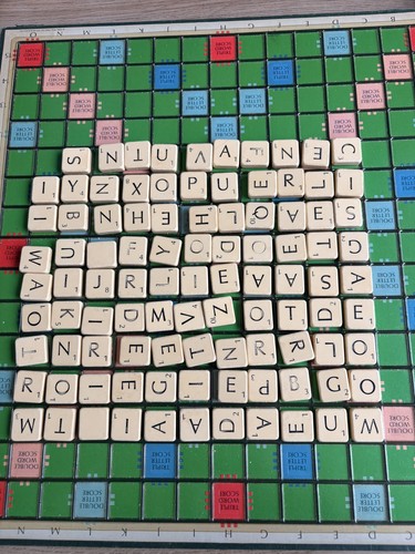 Scrabble deluxe board game - scrabble,