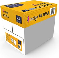 A4 Paper Indigo ULTIMA White Plain Printer Paper- Box of 5 Reams - 2500 Sheets