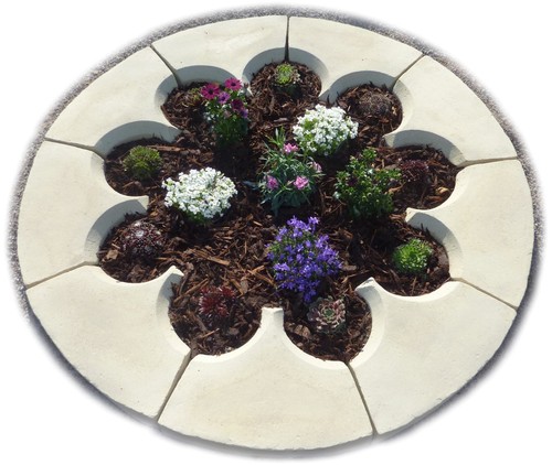 Buff stone planter - 1.2m,
