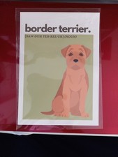 Border Terrier Print with Noun