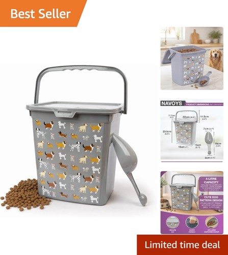 Grey pet food storage - grey,