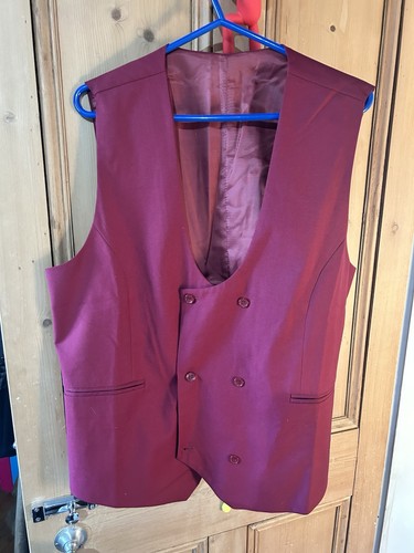 Double breasted waistcoat red - waistcoat,