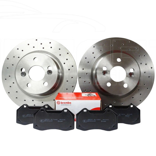 Front drilled brake discs - brake,