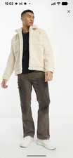 Harry Brown Borg Jacket Size M Men's Cream