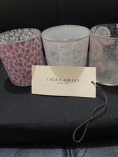 Set of 3  Glass Votives by