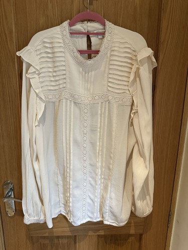 Monsoon ecru frill lace - ecru,