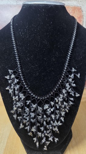 Hand woven black clear - hand-woven,