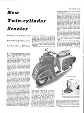 1958 DKR 'Manx Twin' 249cc Scooter Motor Cycle Original Magazine Report Cutting