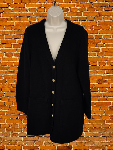 Zara black boucle jacket coat - black,
