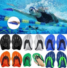 Adjustable Adult Kids Pad Fins Flippers Diving Palm Hand Webbed Swimming Paddles